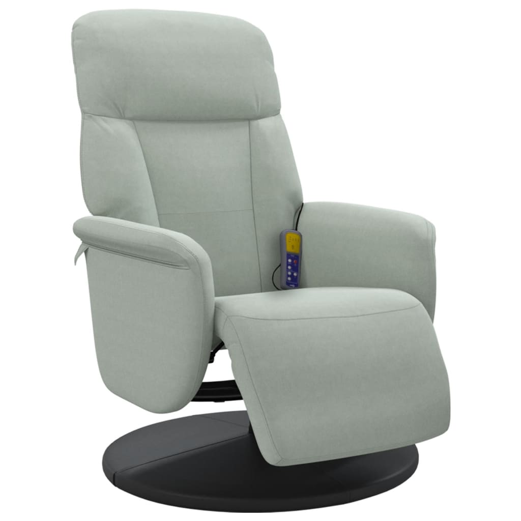 Massage Chair with Footrest Velvet   Massage Chair with
