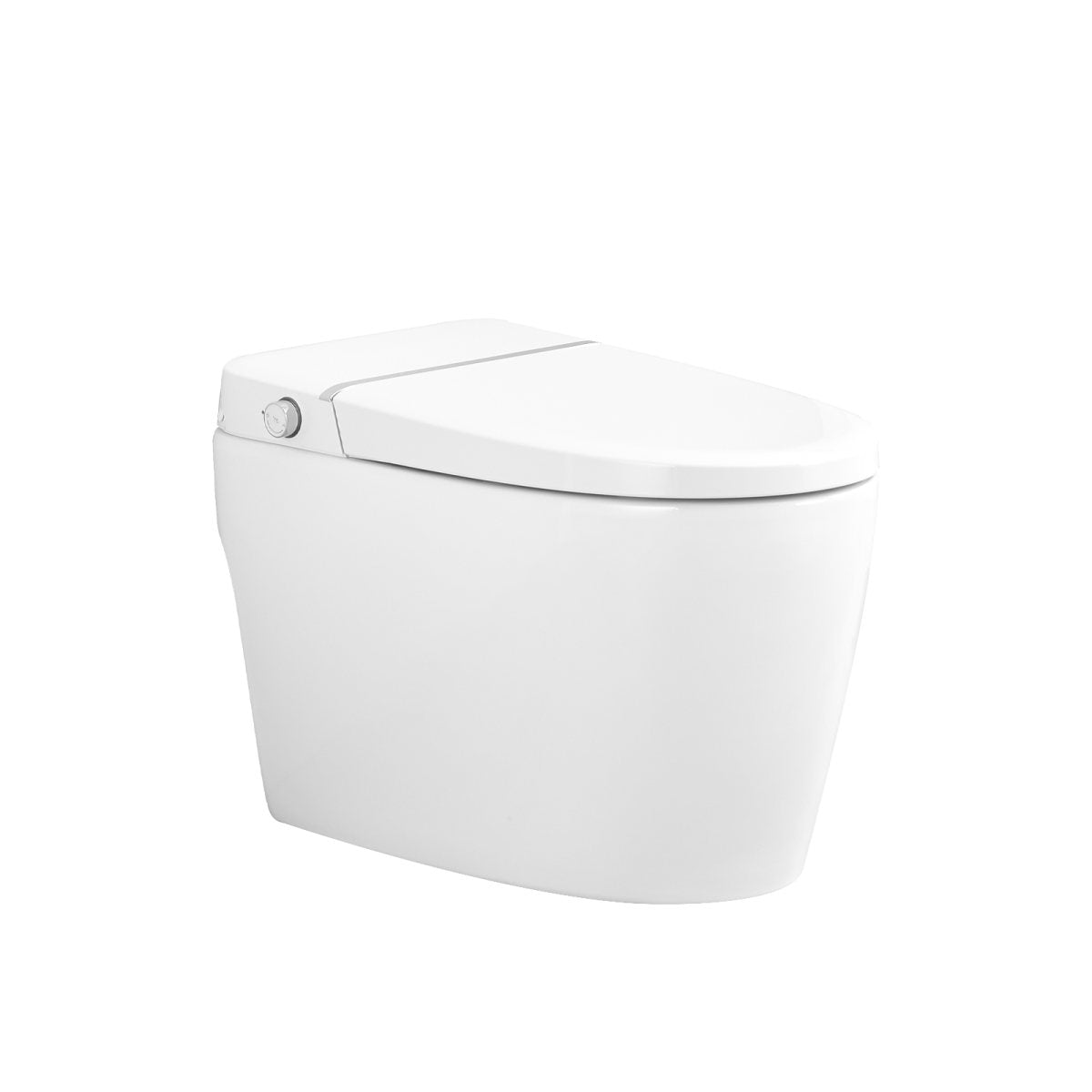 Smart Toilet Bidet Combo With Foot Sensor Open Cover Seat, Self-Cleaning Nozzle, Heated Seat, Night Light, Knob Control, Power Outage Flushing, Soft Close, Auto Flush, With Remote Control