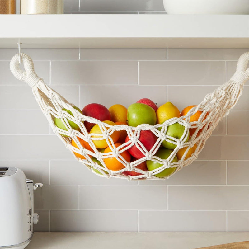 Bohemian-style Three-tier Woven Storage Basket For Under-the-kitchen-table Space