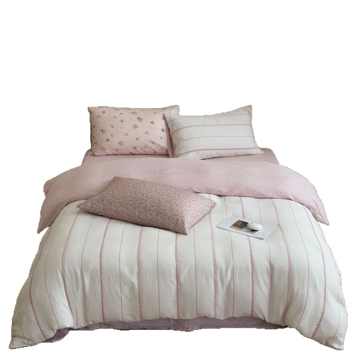 Korean-style Fresh And Airy All-cotton Double-layer Gauze Duvet Cover Four-piece Set