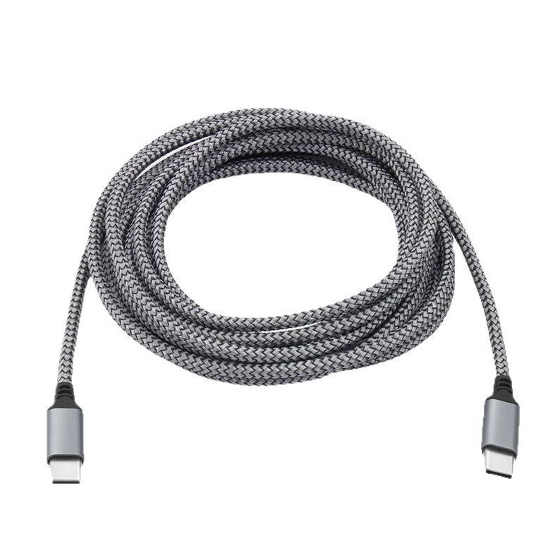 Extended PD Charging And Data Cable With Dual Type-C Connectors