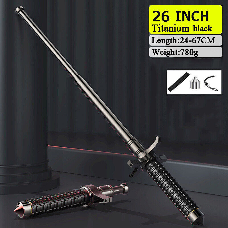 Outdoor Tactical Trekking Poles Retractable Camping Hiking Survival Stick Tools