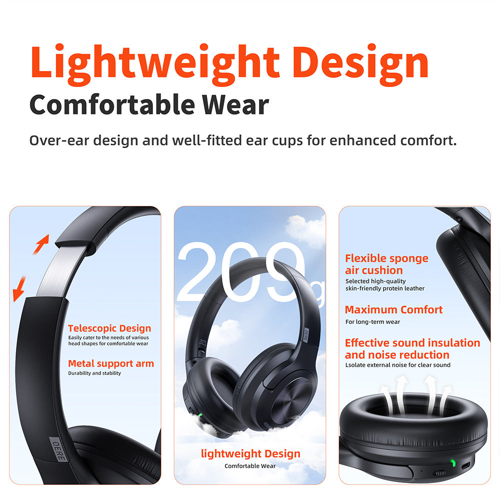 ANC Gaming Headset Active Noise Reduction Wireless Bluetooth Headset