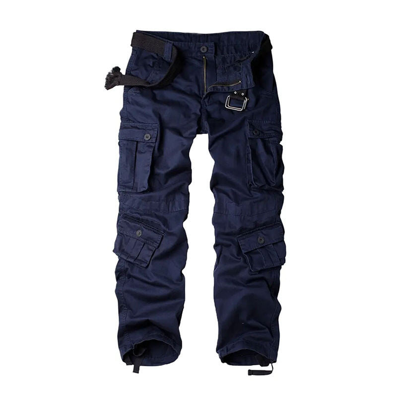 Men's Cargo Pants 3D Multi Pockets Loose Straight Leg Work Pants Wear Resistant Outdoor Casual Hiking Trousers Plus Size