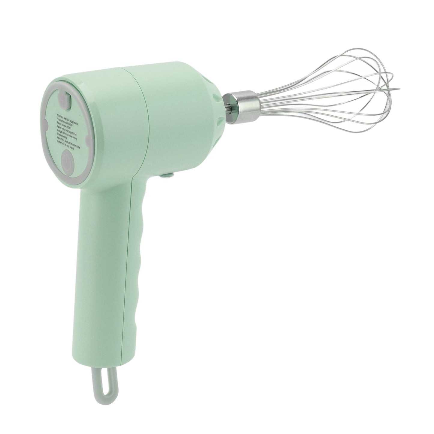 Electric Cordless Hand Mixer 3 Speed Kitchen Handheld Mixer 20W With Egg Beater For Baking Green