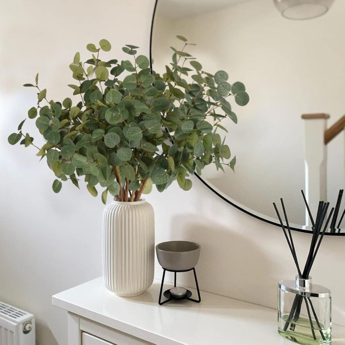 6-Piece Artificial Eucalyptus Set, 60 Cm Long Artificial Plants, Realistic Branches For Vases & Home Decor—Party Supplies Set