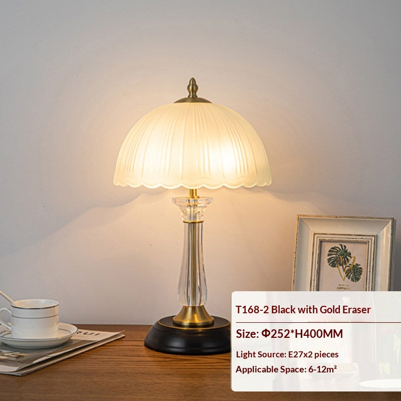 All-Copper Bedside Modern Minimalist Dimmable Eye-Care Ceramic Table Lamp For Home Use