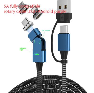 Magnetic Suction Head Data Dual-type-c Suitable For Mobile Phone Charging Cable