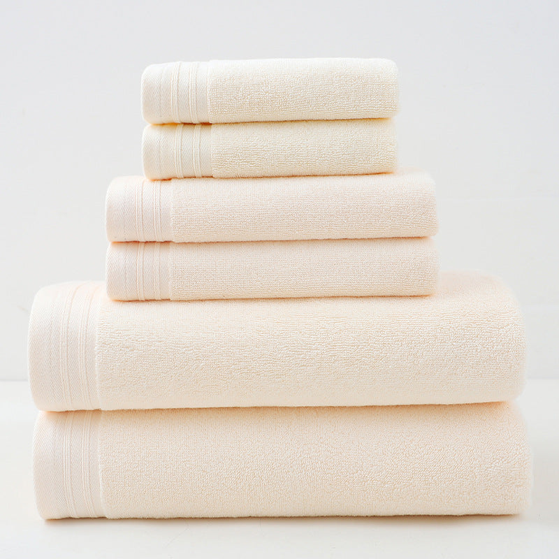 6-Piece Pure Cotton Bath Towel Set All-Cotton Towel Set