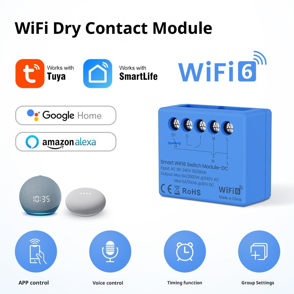 WiFi6 Smart Circuit Breaker APP Control With Relay Function