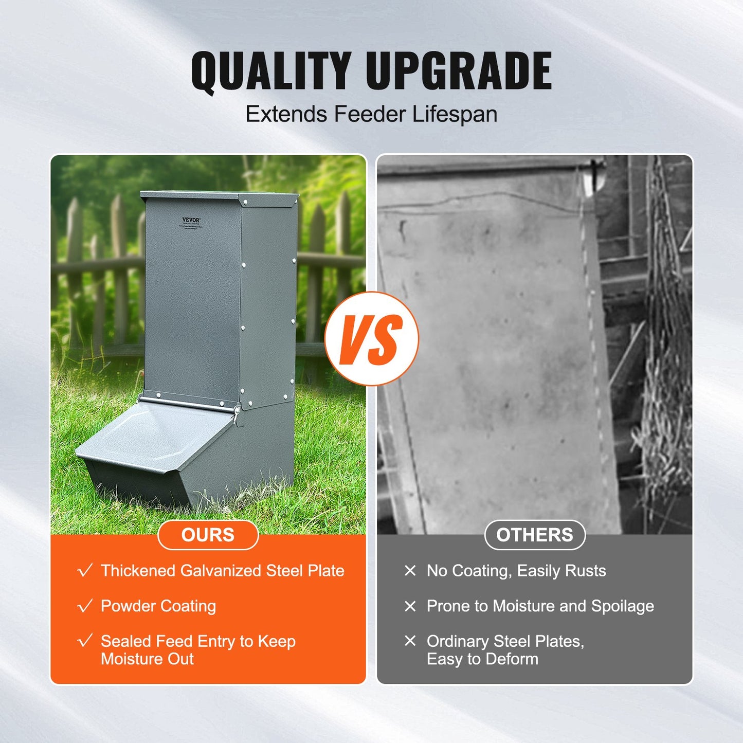 Hog Feeder, 2.2 Bushel Capacity, Single Door Pig Feeder, Heavy Duty Steel Piglets Feeder, Multipurpose Trough Creep Feeder, Outdoor Livestock Feeder Farm Accessory For Feeding Up To 5 Hogs