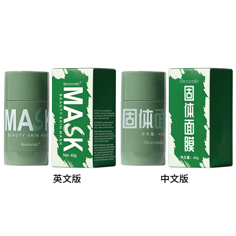 Green Tea Solid Cleansing Mud Stick Shu Soothing Moisturizing Green Mask Stick