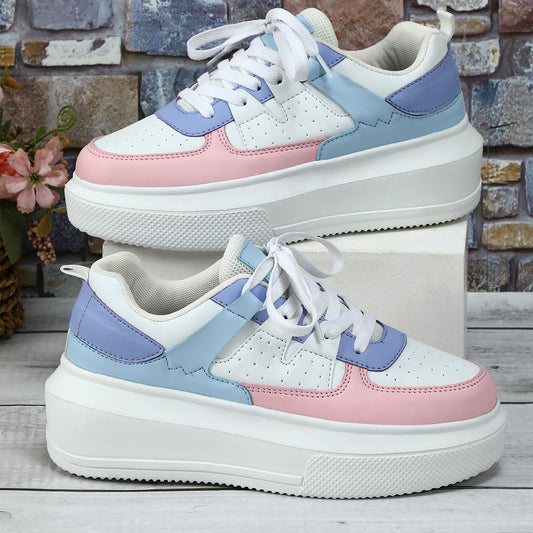 Platform Fashion Sneakers Lace-up Casual Sports Shoes