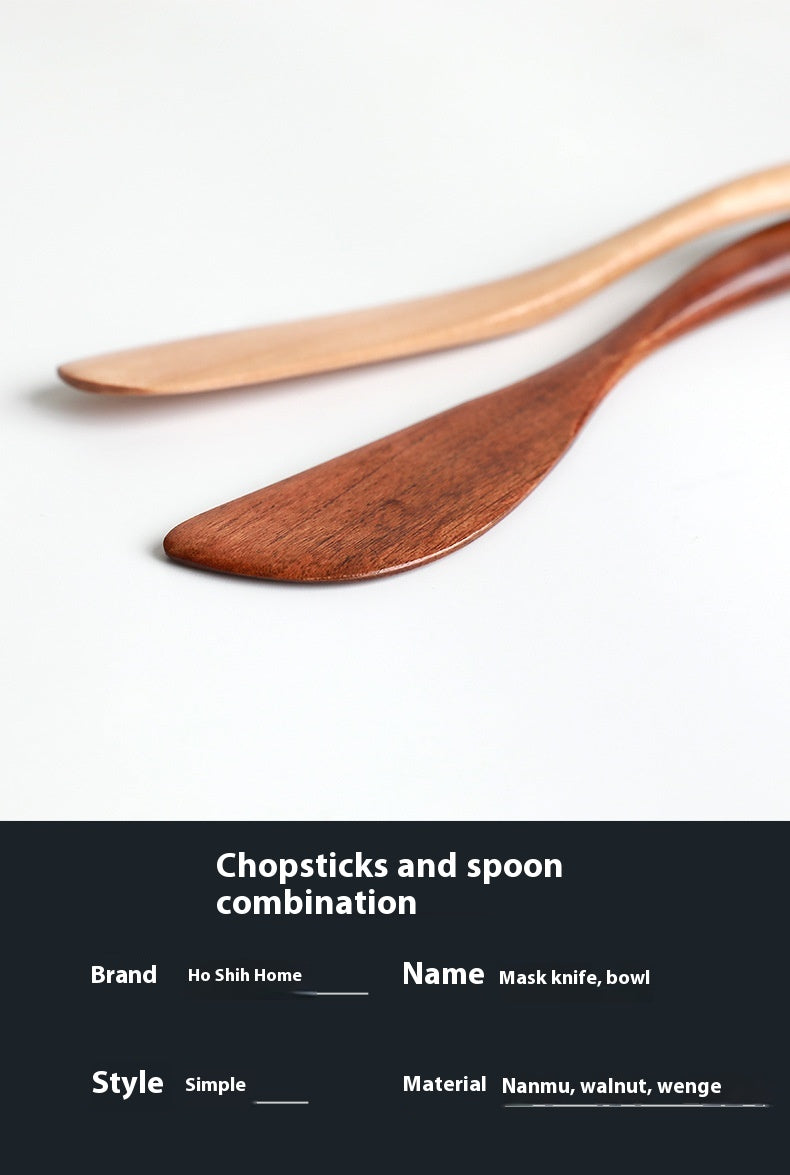 Wooden Bowl DIY Facial Mask Mixing Stick Beauty Spa Tools Three-piece Set