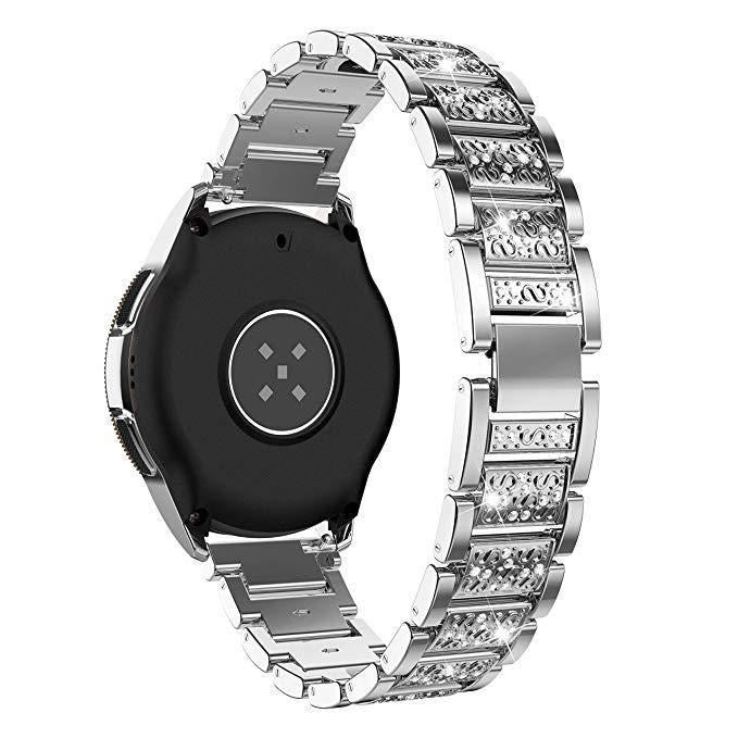 Three Beads Diamond Strap For Active 2 Watch4GT2 Metal Steel Belt