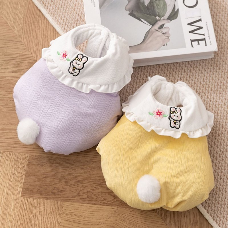 Wholesale Of Pet Clothes, Small Dog Clothes, Cute Little Rabbit Tails, Cotton-padded Clothes, Bichon Frise, Teddy Cat And Dog Clothes