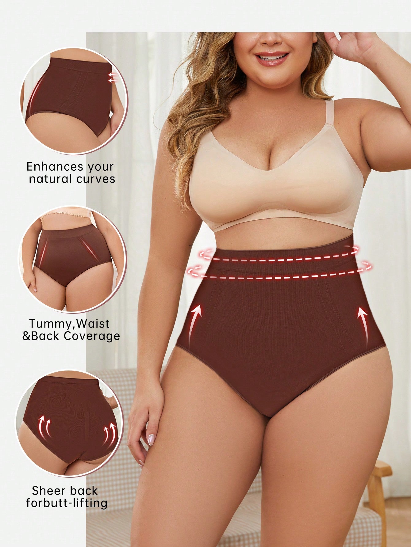 High-Waisted Shapewear Shorts For Women Tummy Control Butt Lifter Thigh Slimmer Seamless Body Shaper