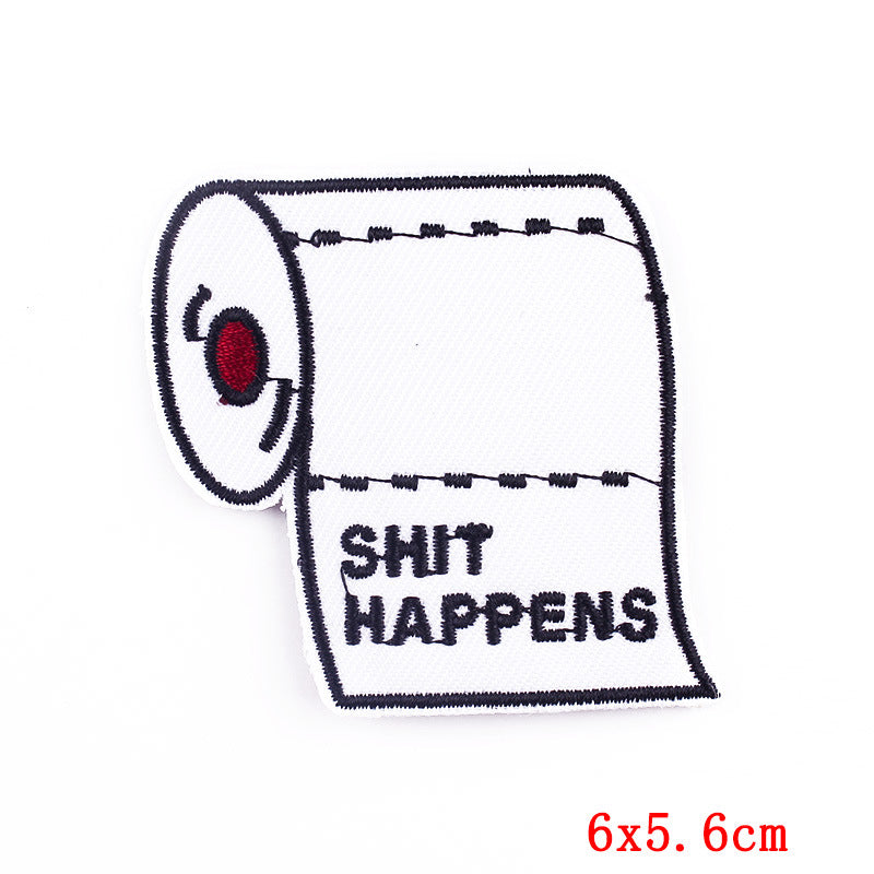 Cartoon Letter Fabric Patches With Computer Embroidery