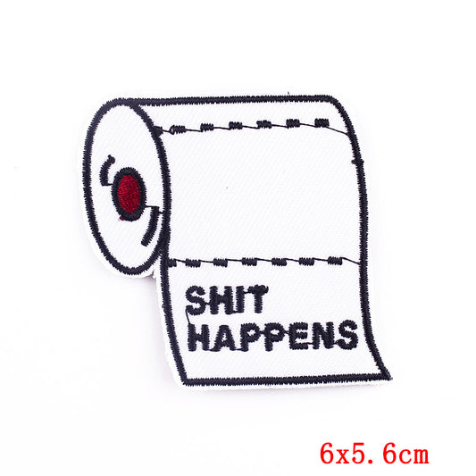 Cartoon Letter Fabric Patches With Computer Embroidery