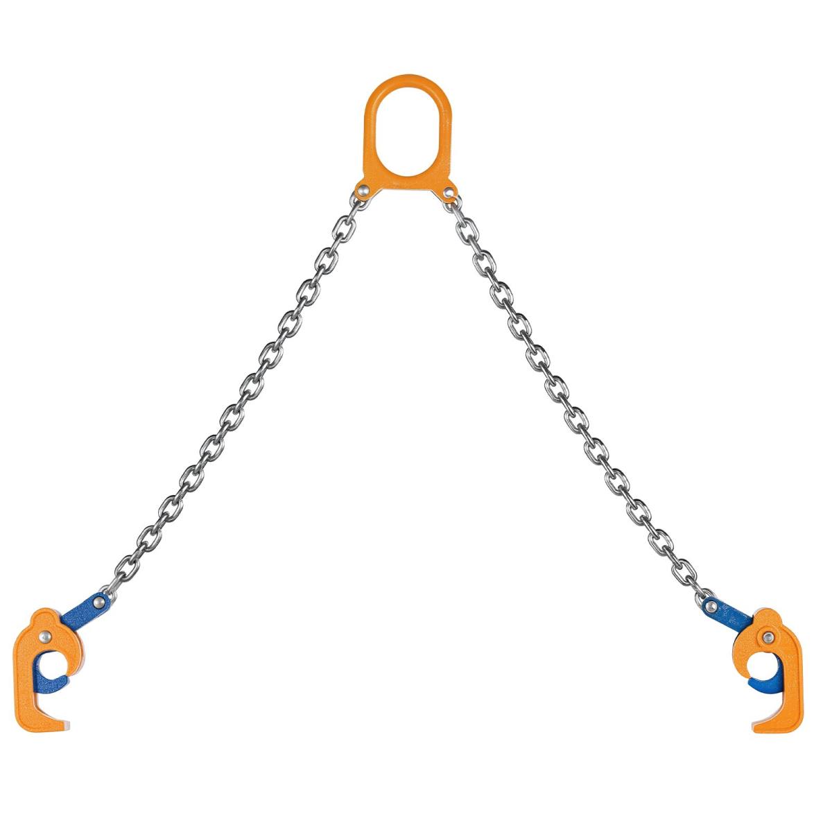 Chain Drum Lifter, G80 Drum Lifting Chain Sling With Thickened Security Hook, 2000LBS Capacity, 1.6ft Long Sturdy Drums Handling Equipment, Carbon Steel Barrel Lifter For Plastic & Metal Drums
