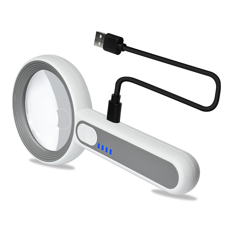 Reading USB Charging 30 Times LED Light Identification Repair Magnifying Glass