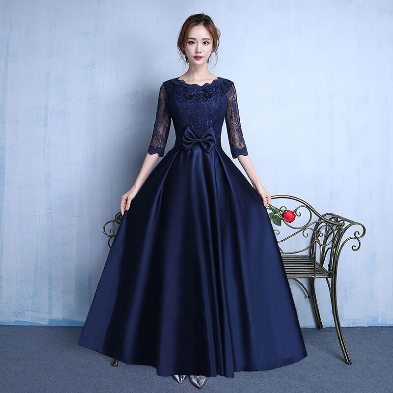 New Long-sleeved Wedding Bridesmaid Dress
