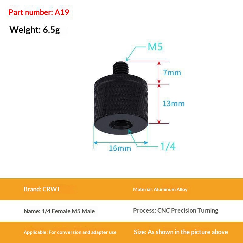 14 To 38 Camera Screw M4 M5 M8 M10 M12 Aluminum Tripod Head Photography Equipment Accessories