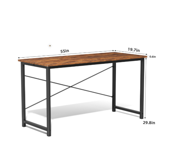 Computer Office Desk For Small Spaces, Writing Gaming Work Desk Modern Kids Study Table With Storage Bag & Headphone Hook