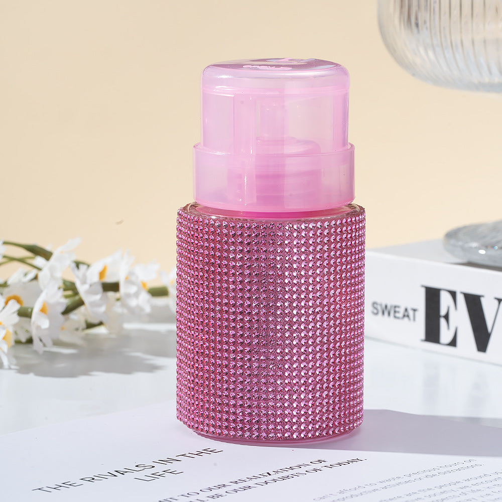 Full Diamond Press Makeup Removal Bottle Empty