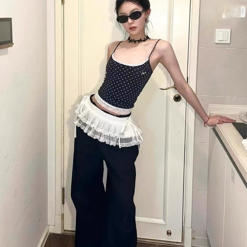 Korean-style Lace Layered Skirt For Women