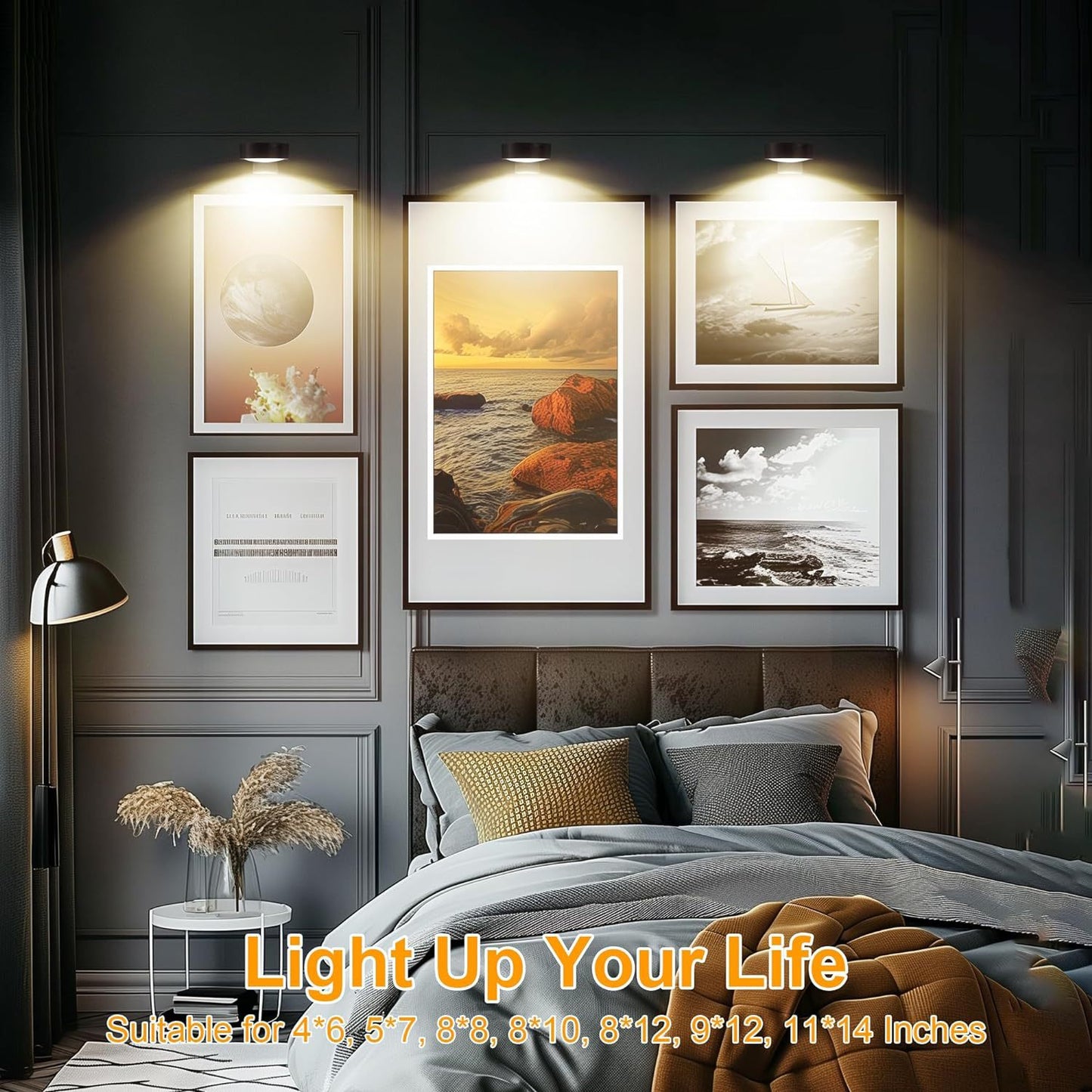 Home LED Charging Power Supply Magnetic Belt Remote Control Wireless Painting Lamp