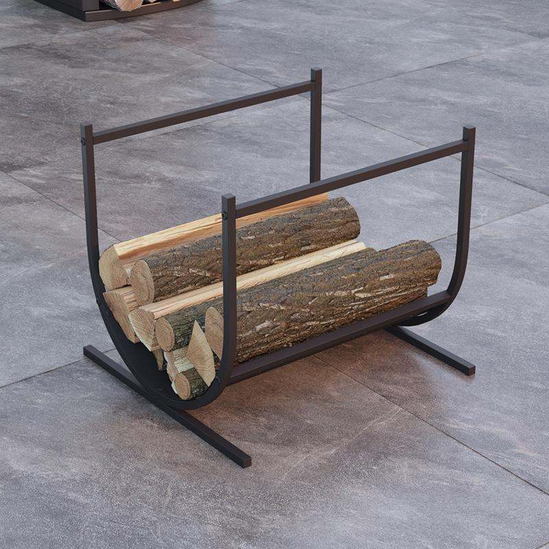 Durable Wooden Storage With A Large-capacity Firewood Rack