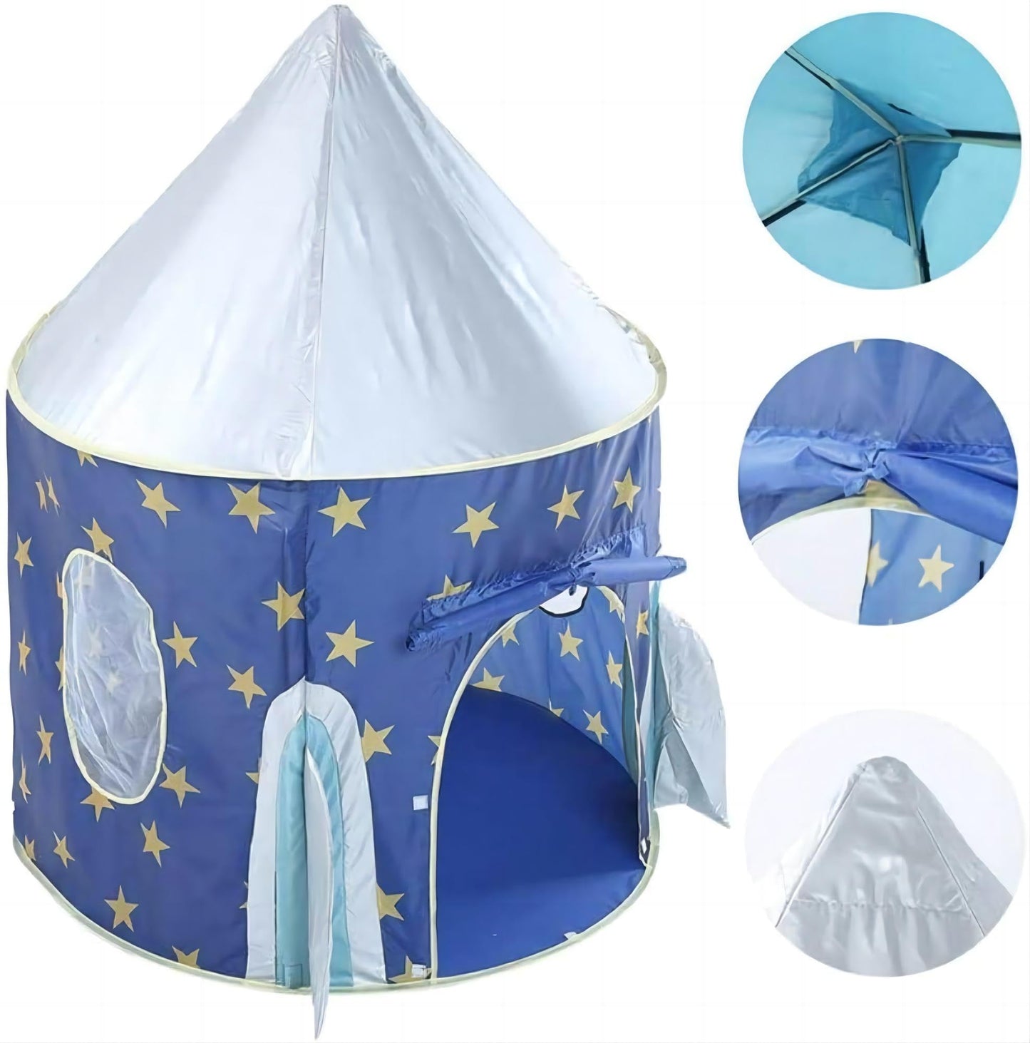 Children S Play Tents Playground Indoor Outdoor Gamehouse Toy Hut Easy Fold Pretend Playhouse, Gift For Kids Toddlers, Portable  Up Play Teepee W Carry Bag Rocket Space