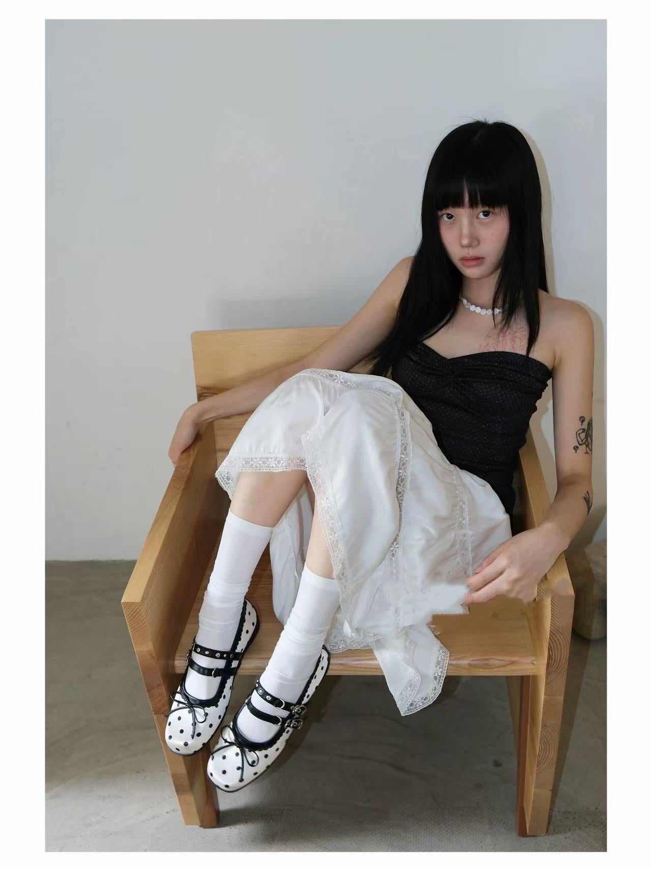 Women Vintage Polka Dot Bow Fashion Mary Janes, 2026 Spring Summer New, Elevated Casual Outdoor Shoes