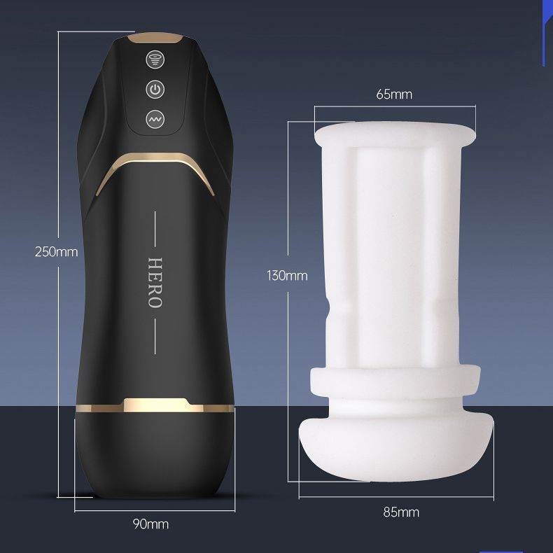Mens Automatic Vacuum-Suction Smart-Warming Sound-Emitting Vibrating Toy