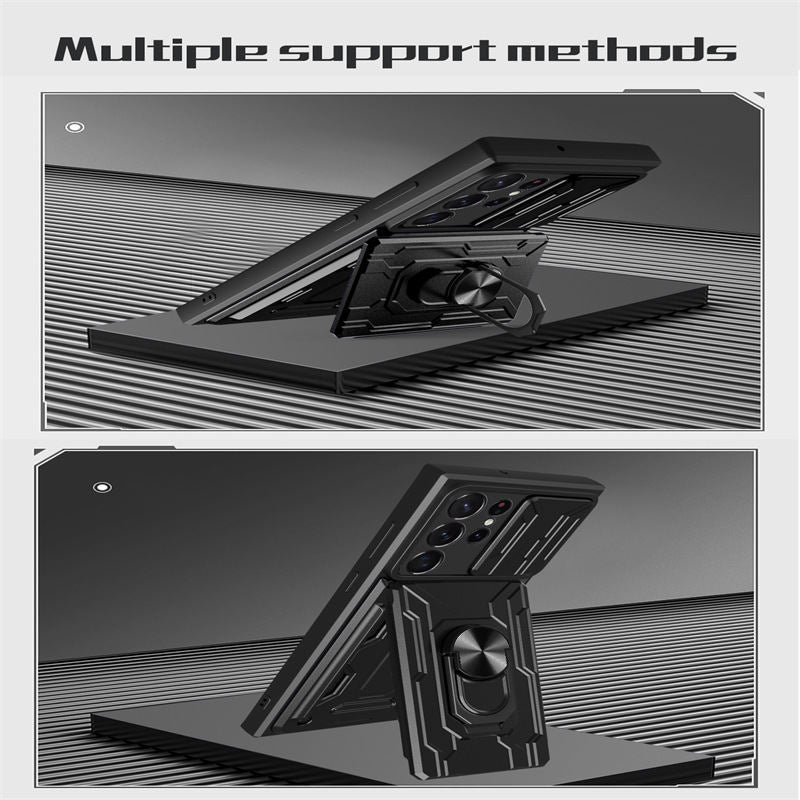 Mobile Phone Shell Armor Sliding Window Drop-resistant Protective Cover
