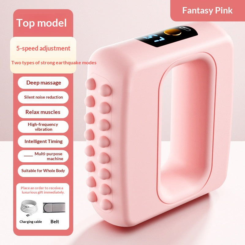 Electric Fascia Ring Massager Full Body Slimming Deep Tissue Vibration Massage With Belt Adjustable For Fat Burning&Shaping
