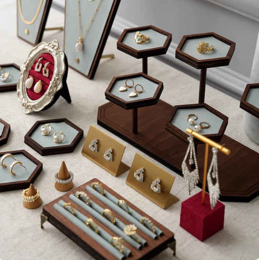 Jewelry Accessories Display Rack Vintage Style Storage Tray Photo Prop