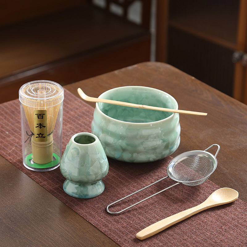 Crystal Glaze Matcha Japanese Style Kung Fu Tea Set Accessories