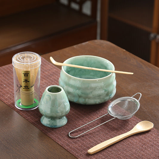 Crystal Glaze Matcha Japanese Style Kung Fu Tea Set Accessories