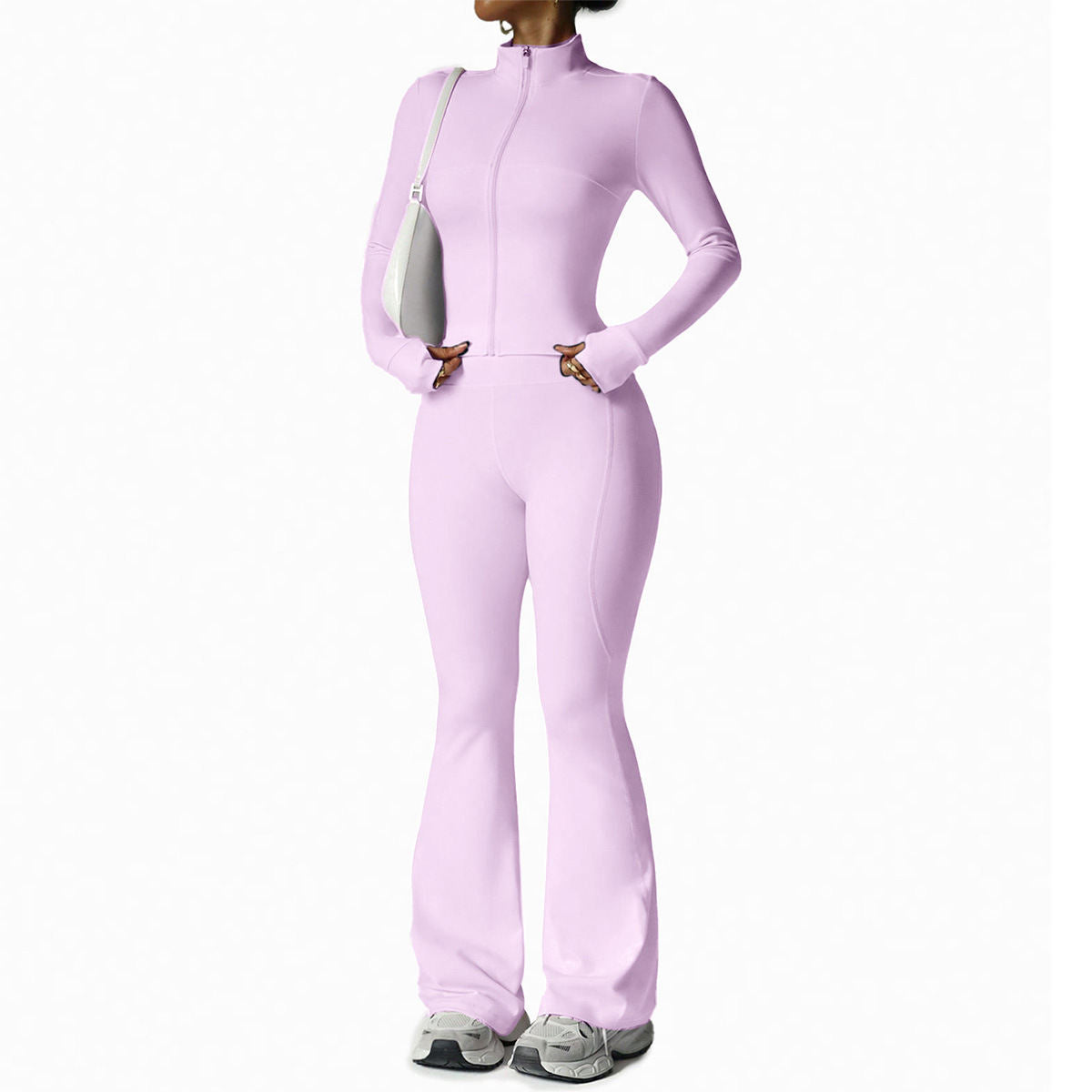 Zipper Nude-Feel Yoga Suit Women's