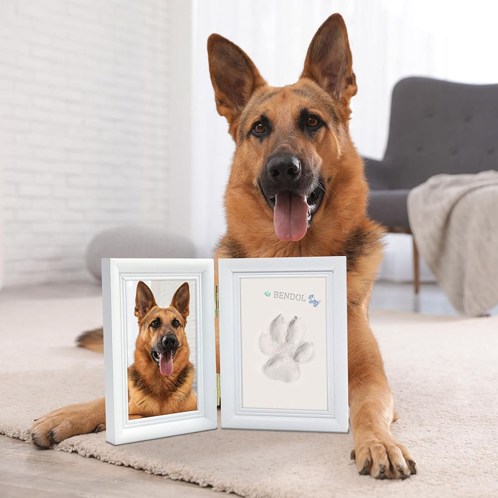 Footprint And Handprint Ink Pad Foldable Tabletop Pet Paw Print Memorial Photo Frame