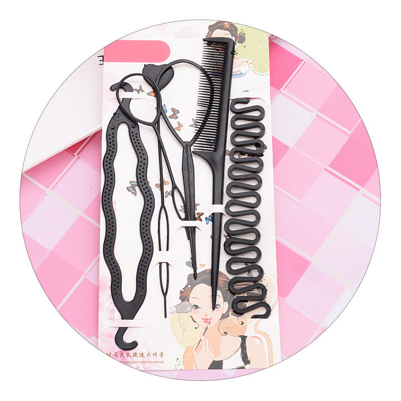 Styling Tool Six-Piece Set Lazy Bun Maker