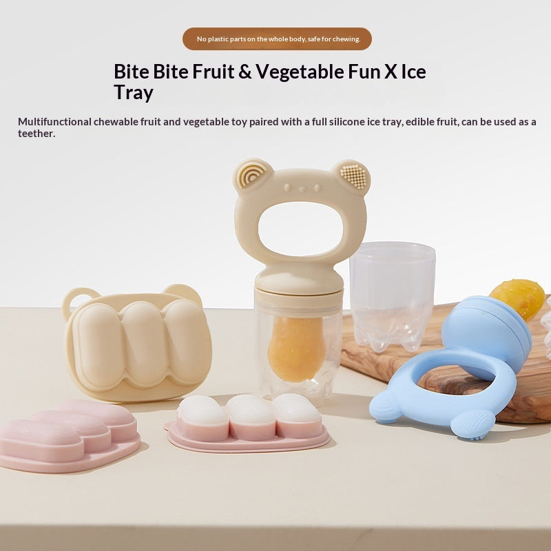 Baby Bear Food-Grade Silicone Fruit And Vegetable Scrubber