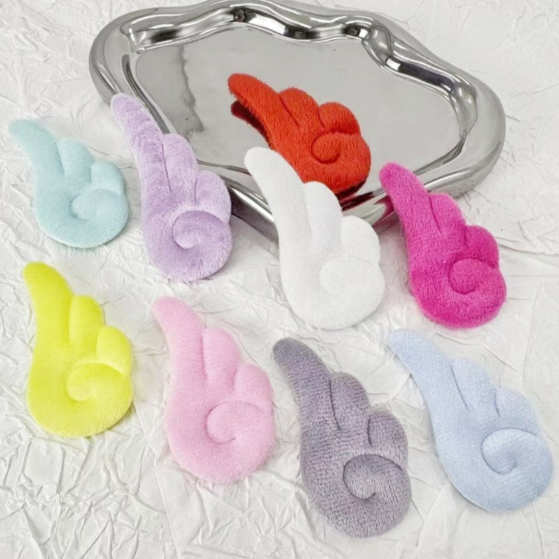 Cute Double-sided Plush Angel Wings DIY Accessories Hair Clips Barrettes Cake Toppers Toy Decoration Materials