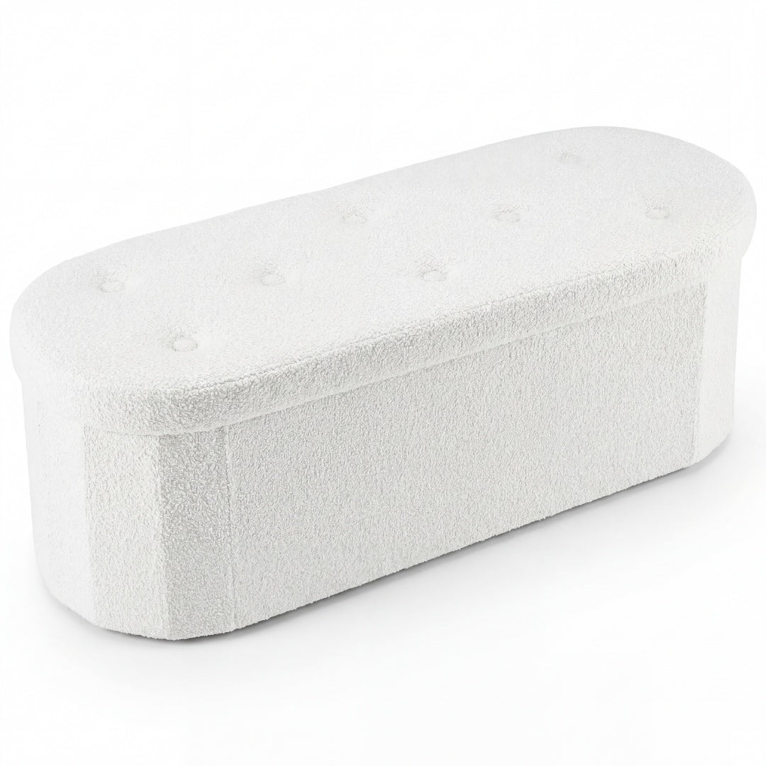 43-inch Foldable Footpad With Storage Function, Multi-functional Home Bench