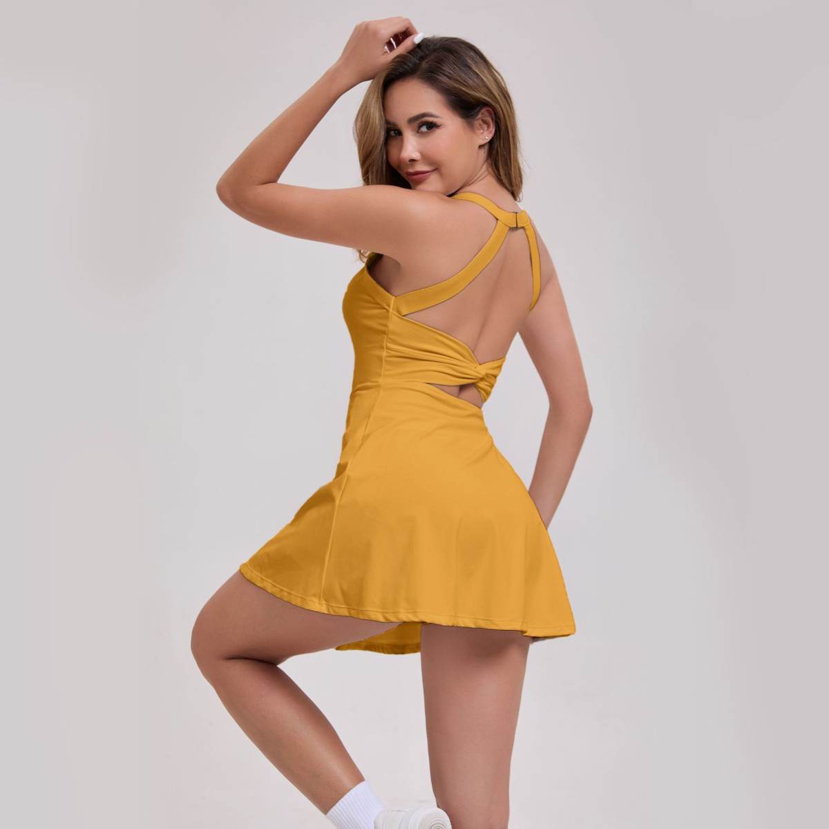 Anti-exposure  Quick-drying  Breathable Sleeveless Running And Yoga Sports Dress