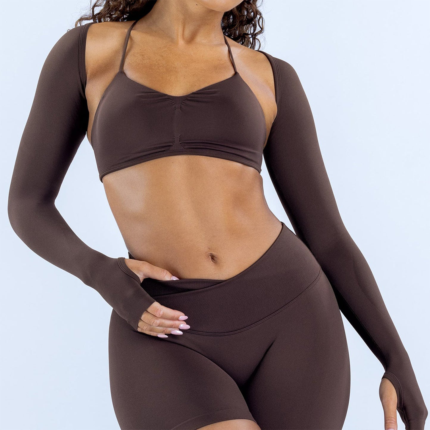 Beautiful Back Fitness Long-Sleeve Breathable Workout Top