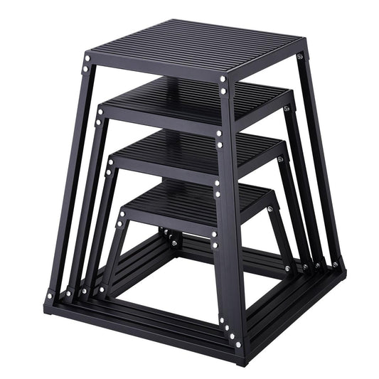 Plyometric Jump Boxes, 12/18/24/30 Inch Plyo Box, Platform And Jumping Agility Box, Anti-Slip Fitness Exercise Step Up Box Set For Home Gym Training, Conditioning Strength Training, Black