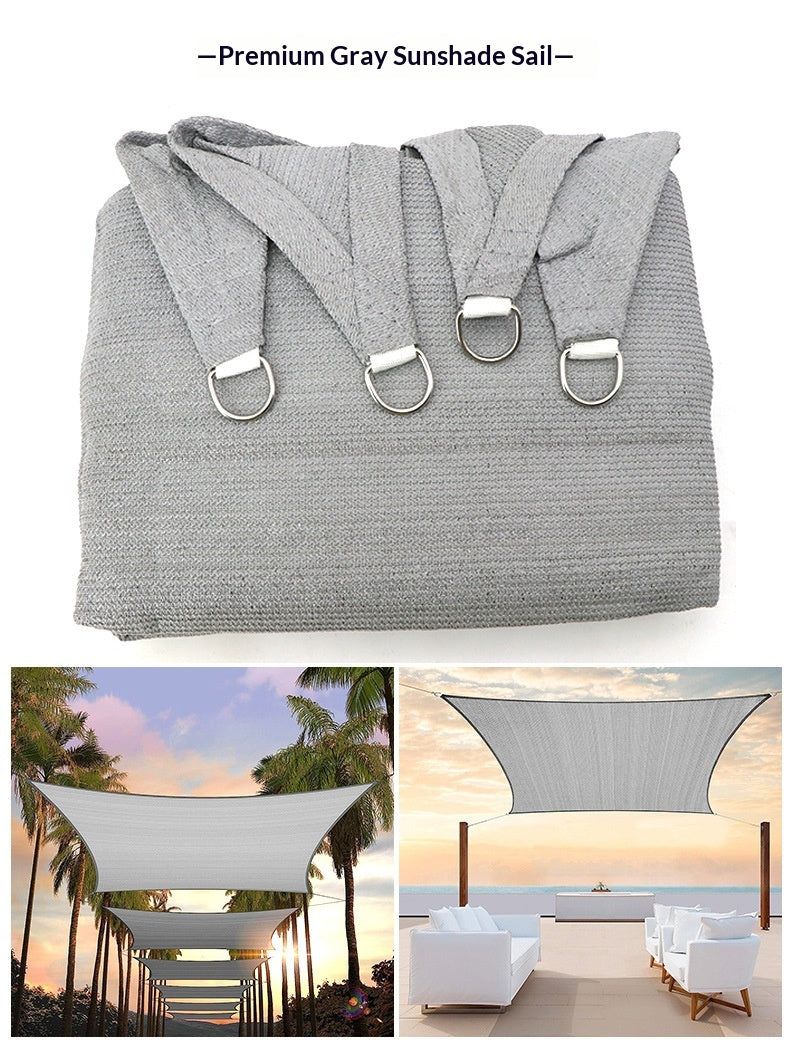 Cross-border Four-corner Outdoor Sunshade Sail, HDPE Sunshade Canopy, Triangular Dense And Thickened Shade Net